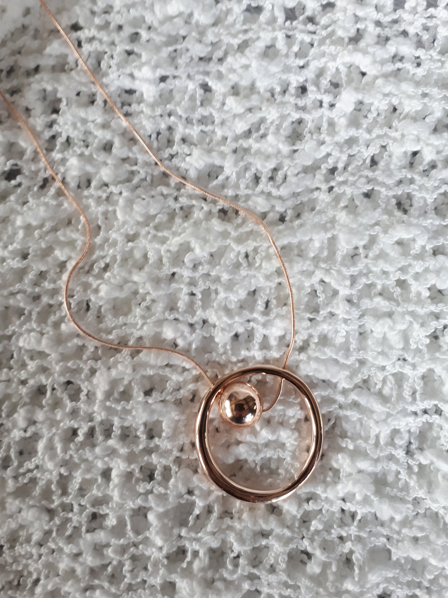 Necklace - Circle in Rose Gold Colour - Cedar-Creek-Muskoka