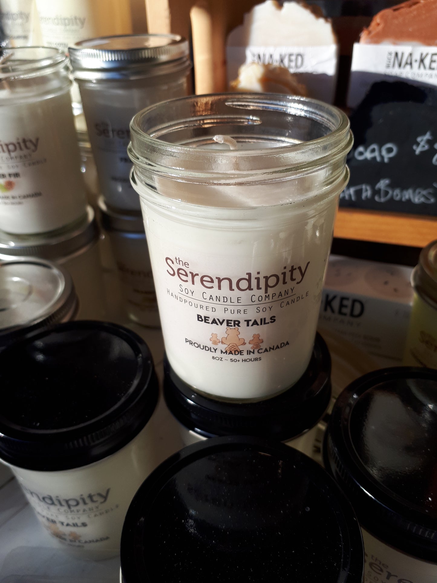 Candle Soy 8oz - Med. Beaver Tails - Cedar-Creek-Muskoka
