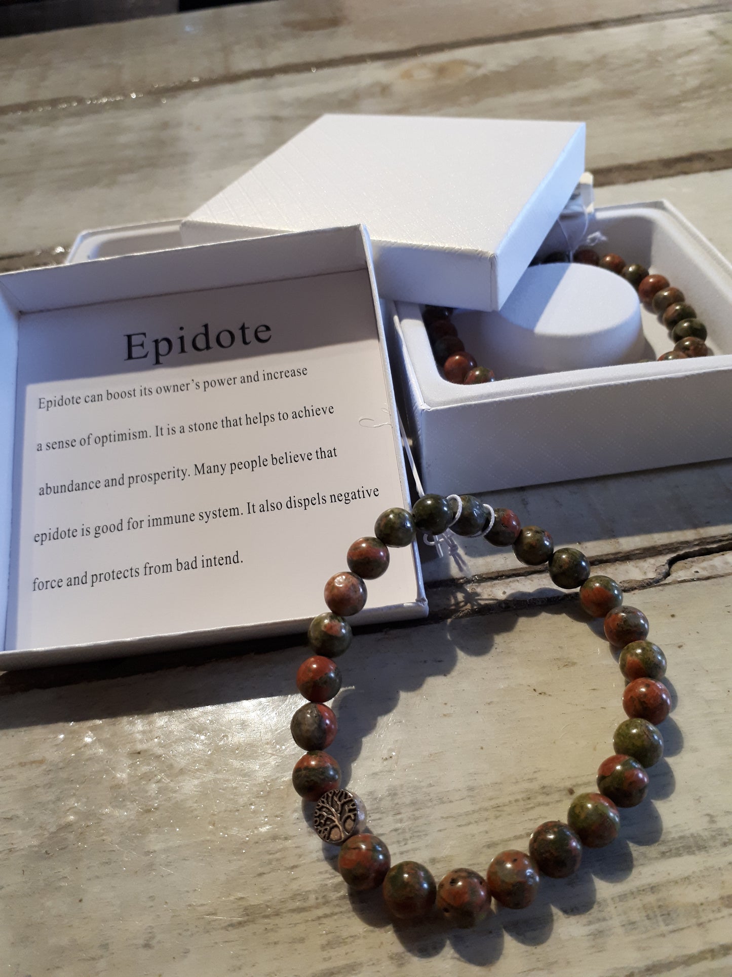 Power Bracelet Boxed - Epidote - Cedar-Creek-Muskoka