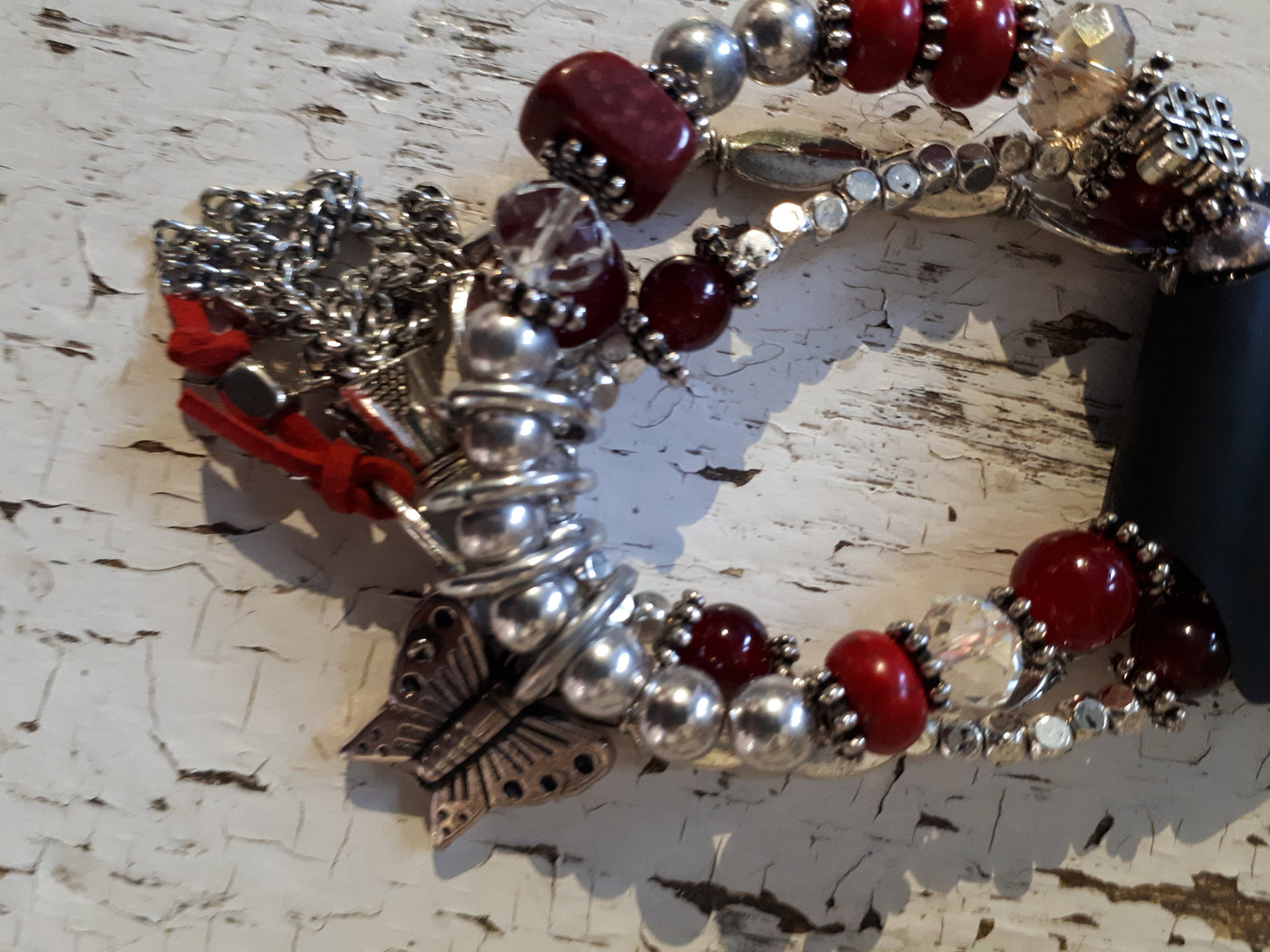Bracelet - Red 3 Strand - Cedar-Creek-Muskoka