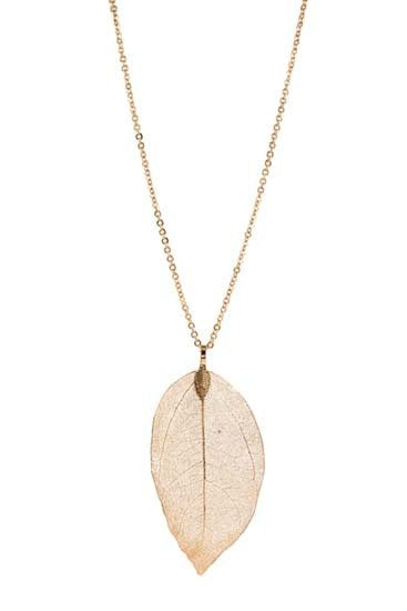 Necklace - Leaf in Rose Gold Colour - Cedar-Creek-Muskoka
