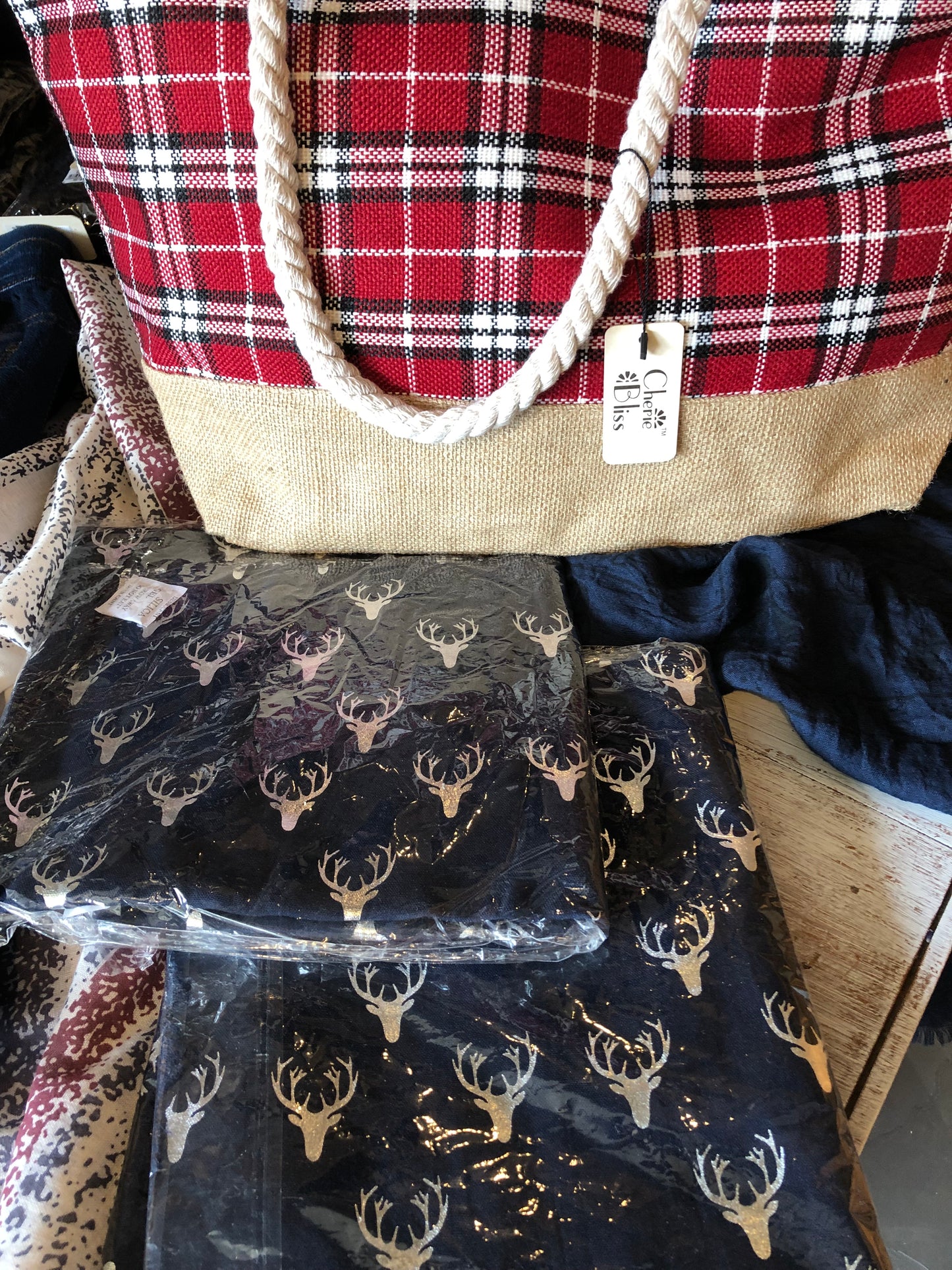 SCARF - DEER NAVY