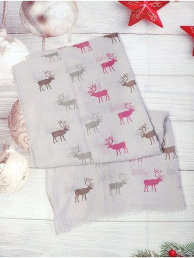 Scarf - Deer - Grey - Cedar-Creek-Muskoka