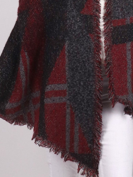 Scarf Fireside - Abstract Red & Black - Cedar-Creek-Muskoka