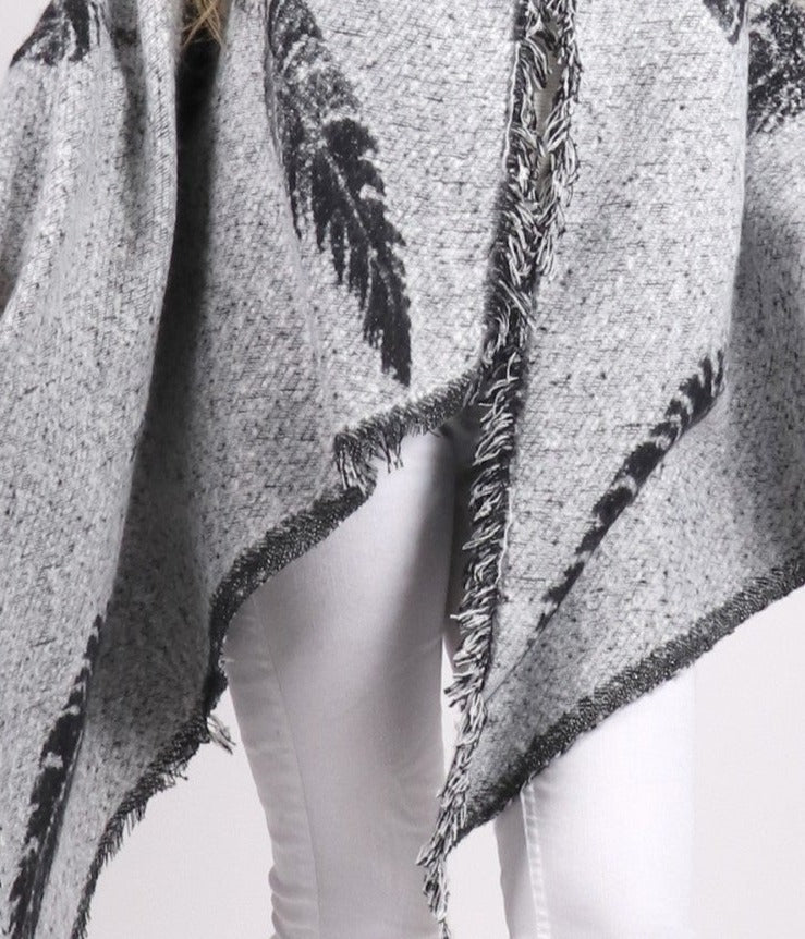 Scarf Fireside - Black Feathers - Cedar-Creek-Muskoka