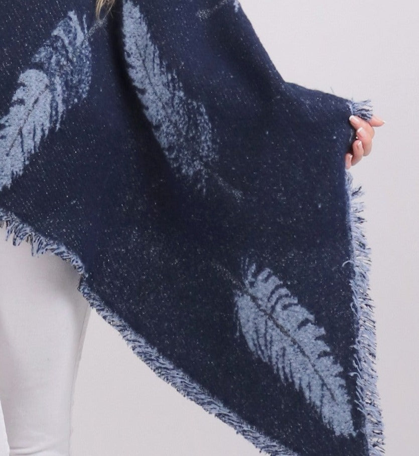 Scarf Fireside - Navy Feathers - Cedar-Creek-Muskoka