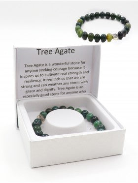 POWER BRACELET - TREE AGATE