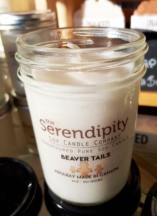 Candle Soy 8oz - Med. Beaver Tails - Cedar-Creek-Muskoka