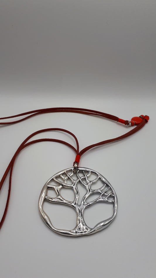 NECKLACE - TREE OF LIFE, RED