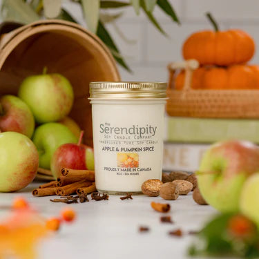 Candle Soy 8 oz- Apple/Pumpkin Spice - Cedar-Creek-Muskoka