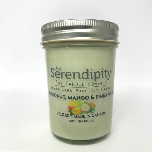Candle Soy 8oz - Coconut Mango & Pineapple - Cedar-Creek-Muskoka