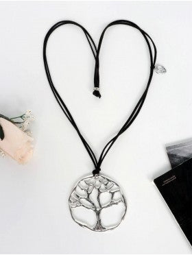 Necklace - Tree of Life - Black - Cedar-Creek-Muskoka