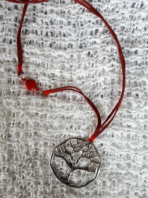 Necklace - Tree of Life - Red - Cedar-Creek-Muskoka
