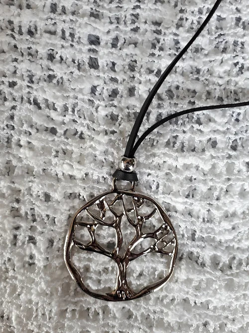 Necklace - Tree of Life - Black - Cedar-Creek-Muskoka